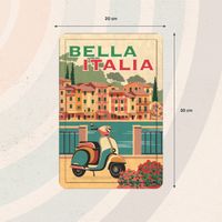Plenty Gifts Sign Metal A4 Bella Italia (v)