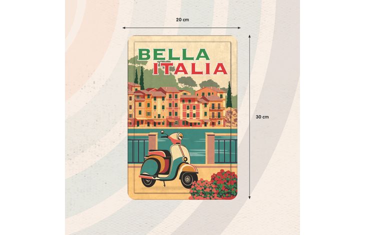 Plenty Gifts Sign Metal A4 Bella Italia (v)