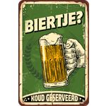 Bord Blik A4 Biertje (v)