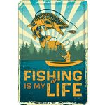 Sign Metal A4 Fishing Is My Life (v)