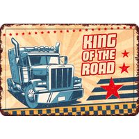 Plenty Gifts Sign Metal A4 King Of The Road (h)
