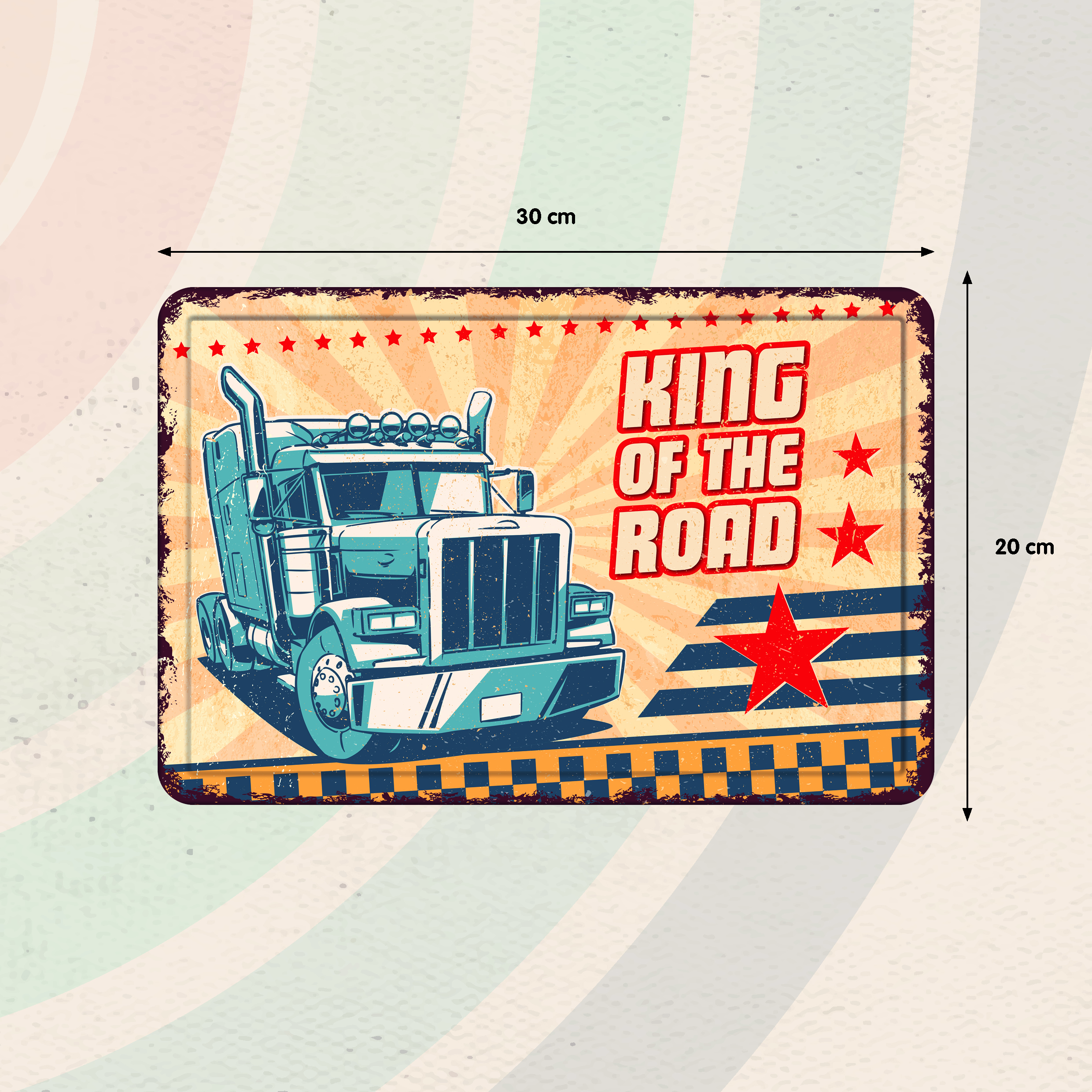 Plenty Gifts Sign Metal A4 King Of The Road (h)