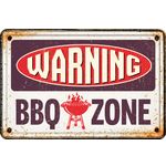 Sign Metal A4 BBQ Zone (h)
