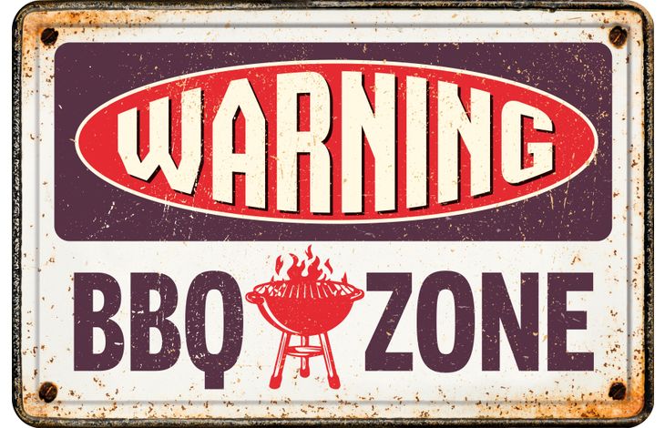 Plenty Gifts Sign Metal A4 BBQ Zone (h)