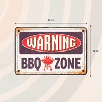 Plenty Gifts Sign Metal A4 BBQ Zone (h)