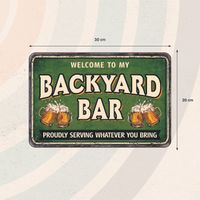 Plenty Gifts Sign Metal A4 Backyard Bar (h)