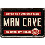 Sign Metal A4 Man Cave (h)