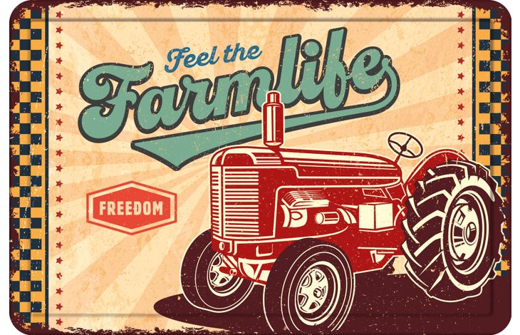 Plenty Gifts Sign Metal A4 Farmlife (h)