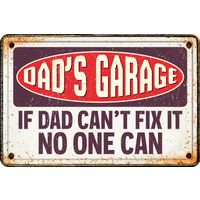 Plenty Gifts Sign Metal A4 Dad's Garage (h)