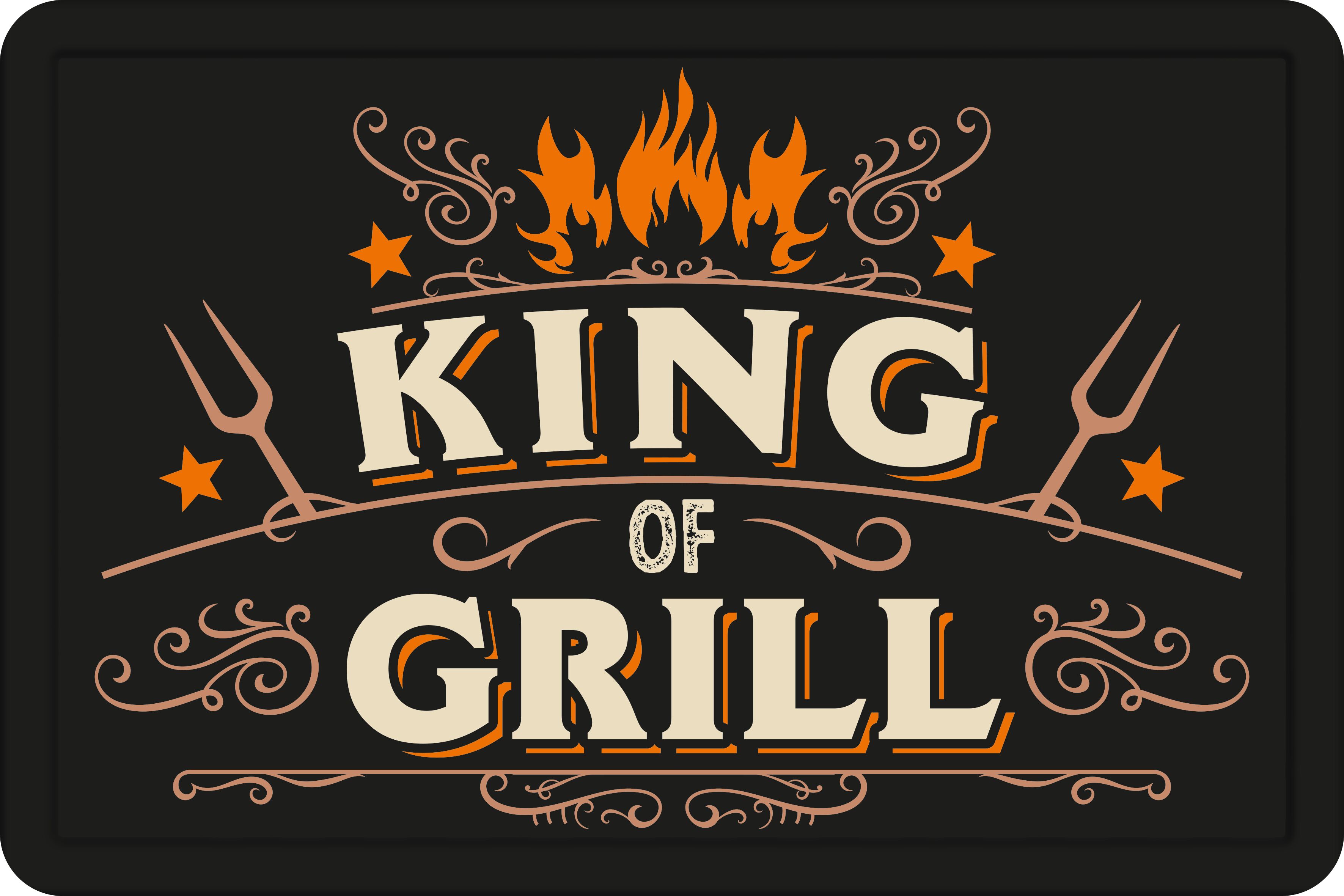 Plenty Gifts Sign Metal A4 King Of Grill (h)