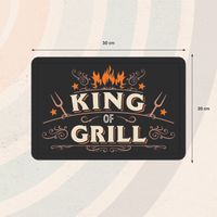 Plenty Gifts Sign Metal A4 King Of Grill (h)