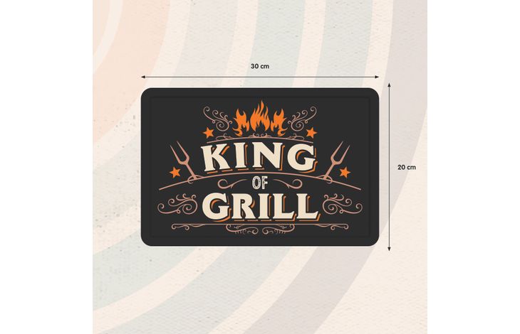 Plenty Gifts Sign Metal A4 King Of Grill (h)
