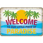Sign Metal A4 Piece Of Paradise (h)