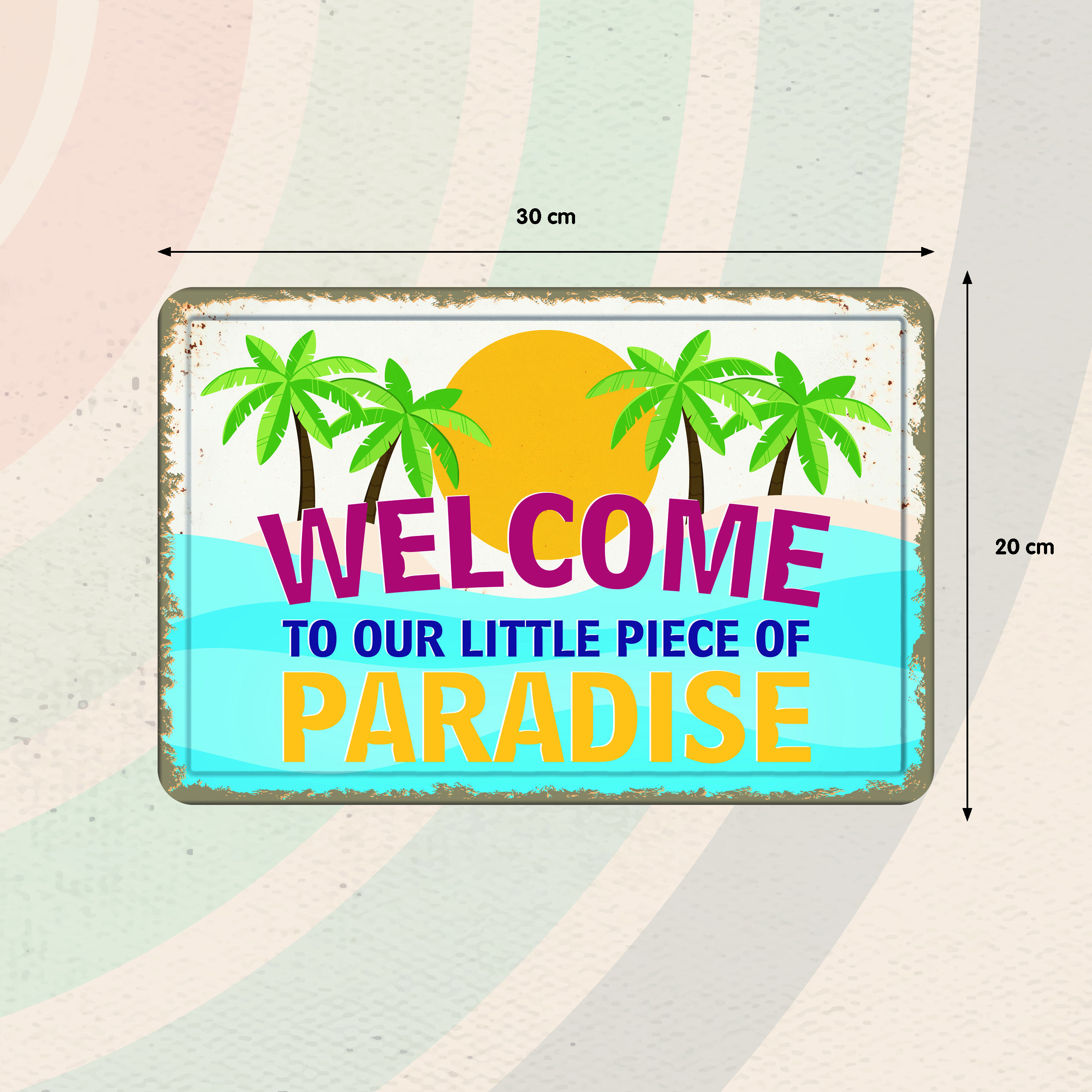 Plenty Gifts Sign Metal A4 Piece Of Paradise (h)