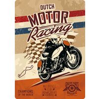 Plenty Gifts Bord Blik Dutch Motor Racing (v)