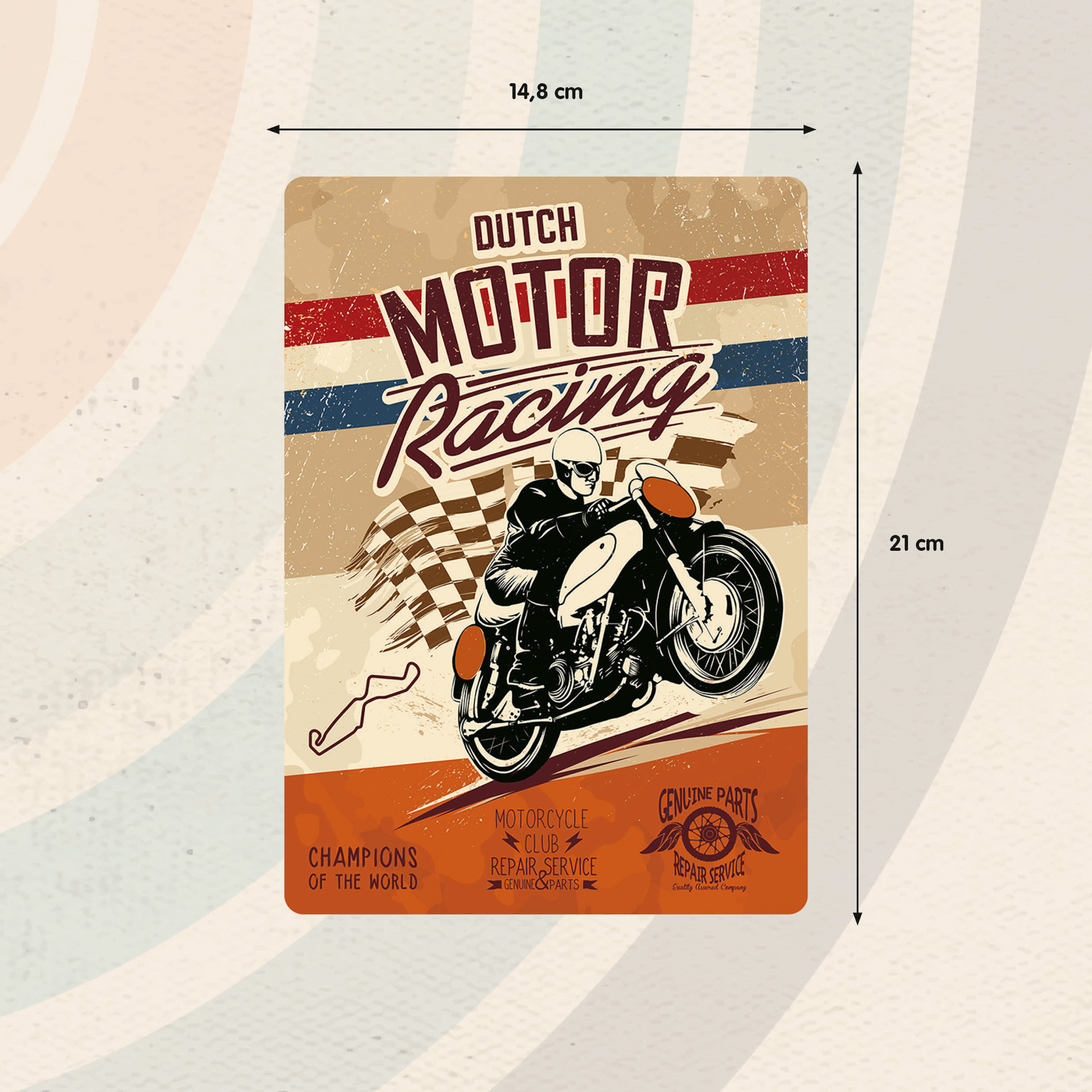 Plenty Gifts Bord Blik Dutch Motor Racing (v)