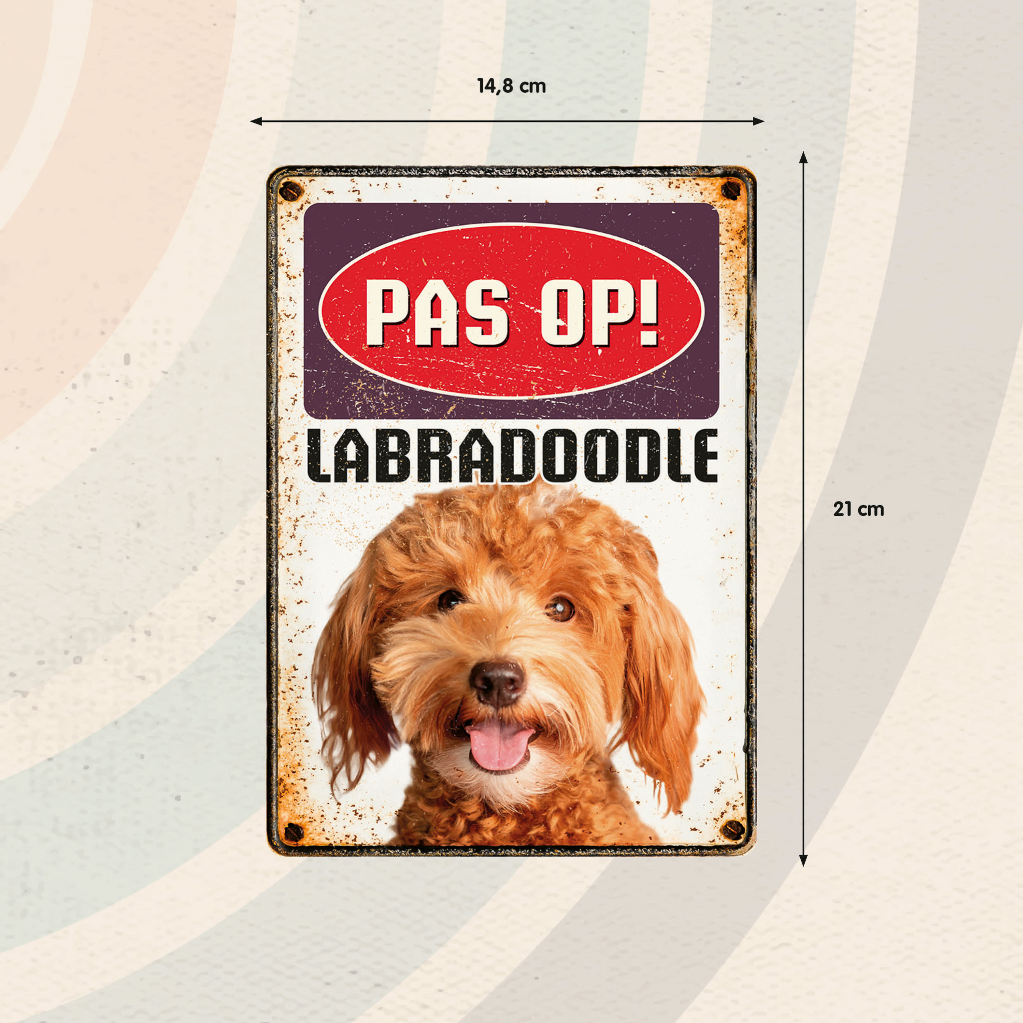 Plenty Gifts Bord Blik Labradoodle (v)