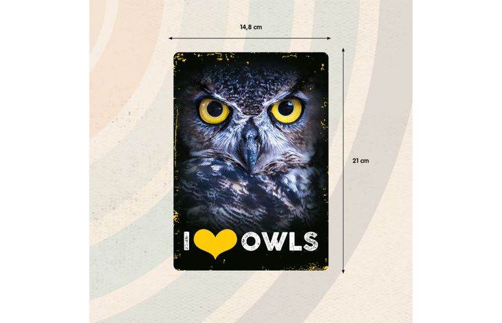 Plenty Gifts Bord blik I Love Owls (v)