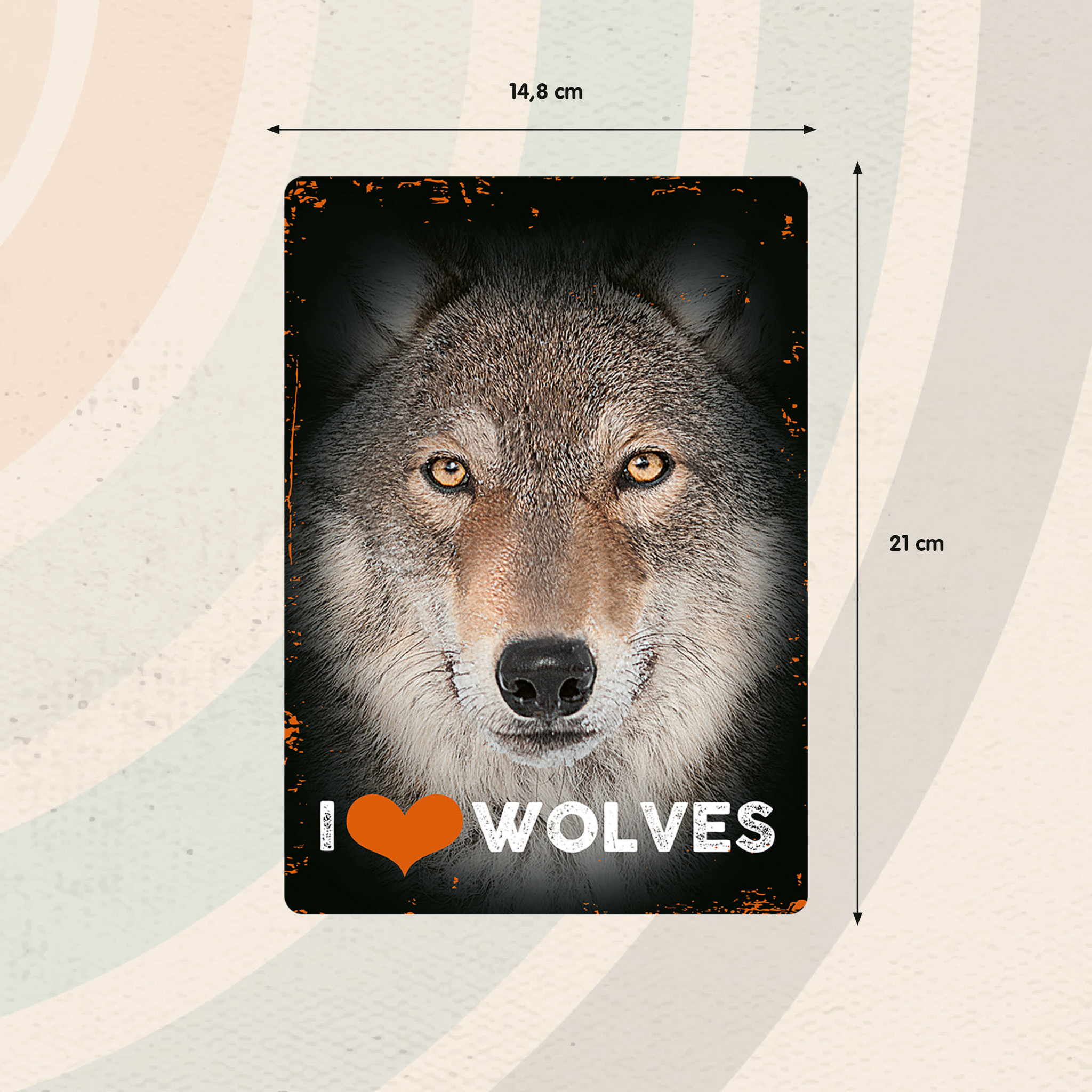 Plenty Gifts Bord blik I Love Wolves (v)