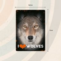 Plenty Gifts Bord blik I Love Wolves (v)