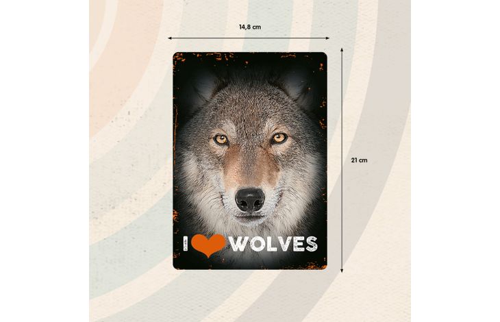 Plenty Gifts Bord blik I Love Wolves (v)