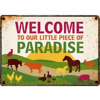 Plenty Gifts Sign Metal Piece Of Paradise Pets (h)
