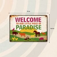 Plenty Gifts Sign Metal Piece Of Paradise Pets (h)