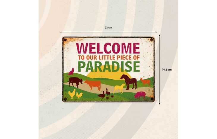 Plenty Gifts Sign Metal Piece Of Paradise Pets (h)