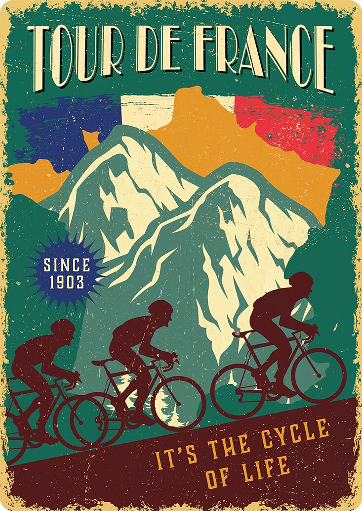 Plenty Gifts Sign Metal Tour de France (v)