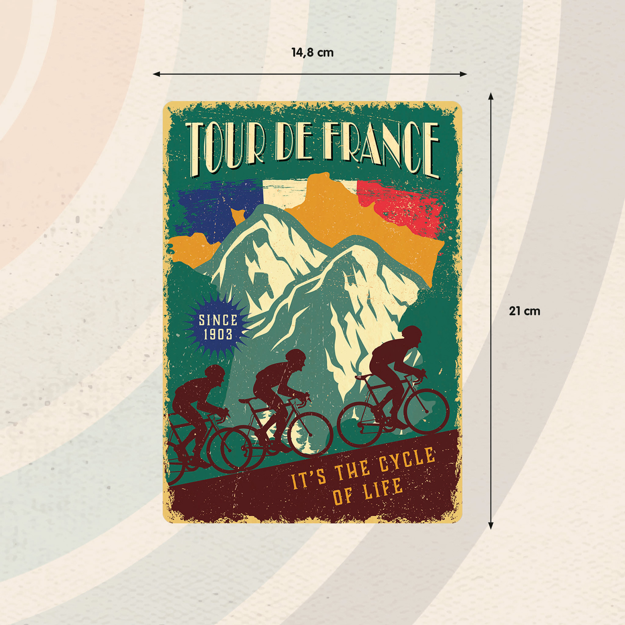 Plenty Gifts Sign Metal Tour de France (v)