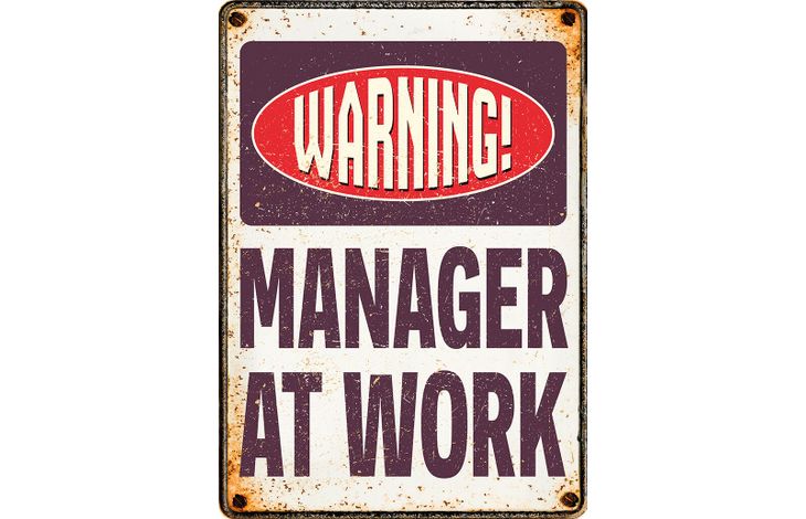 Plenty Gifts Sign Metal Manager At Work (v)