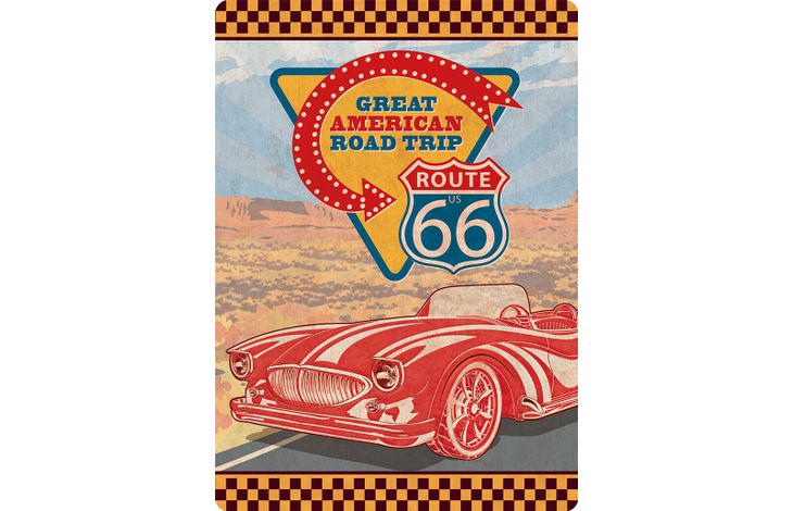 Plenty Gifts Sign Metal Great American Road Trip (v)