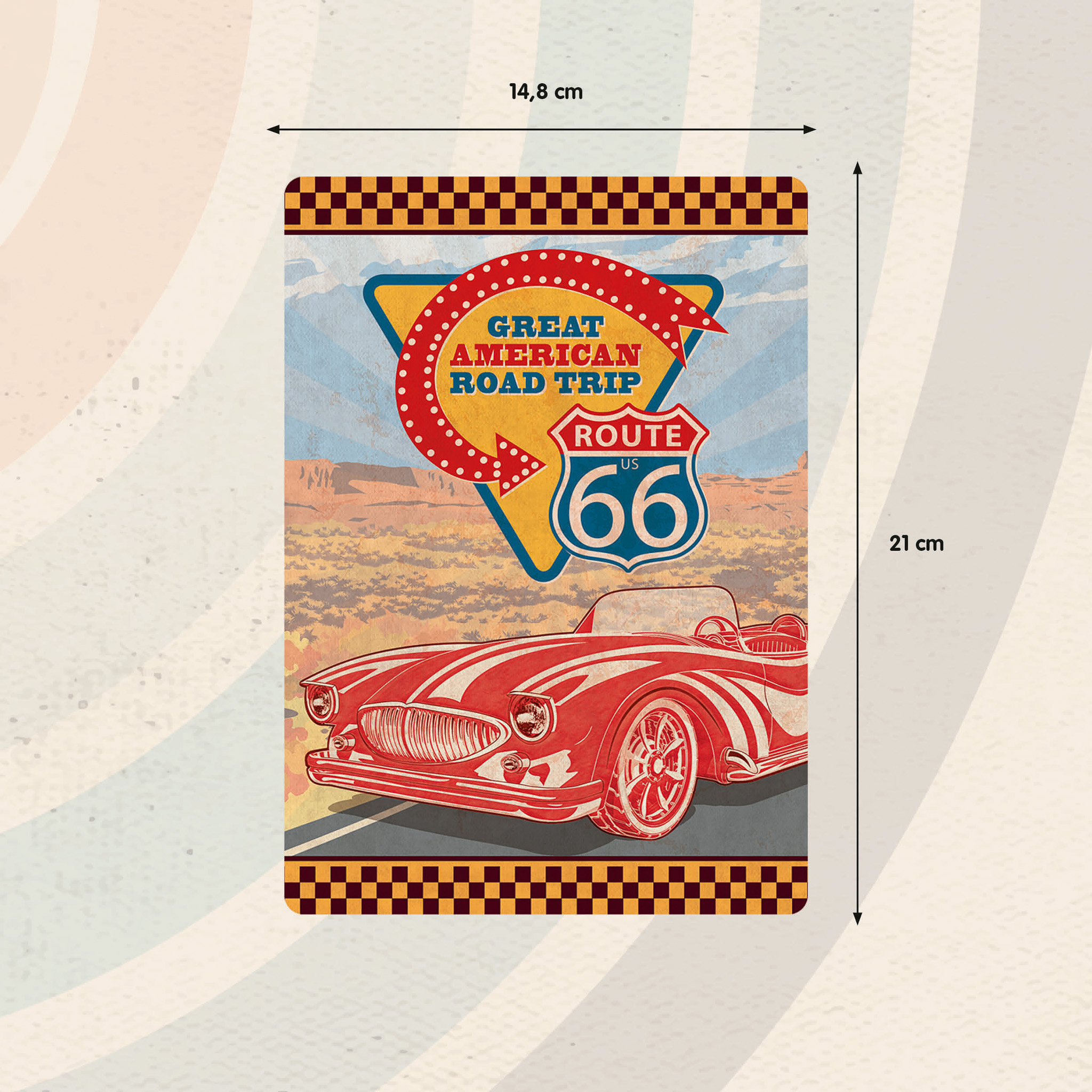 Plenty Gifts Sign Metal Great American Road Trip (v)