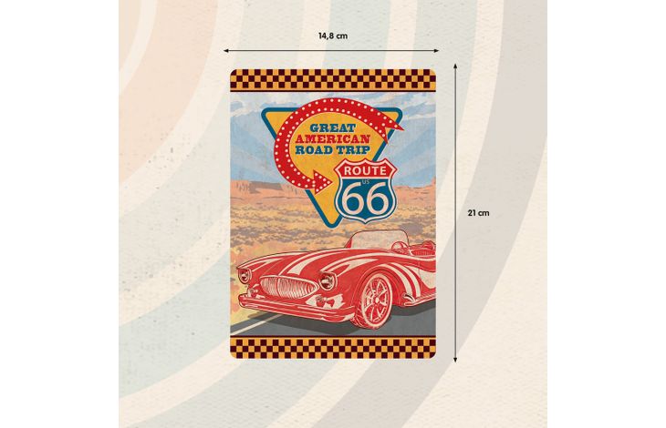 Plenty Gifts Sign Metal Great American Road Trip (v)