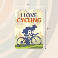 Plenty Gifts Sign Metal I Love Cycling (v)