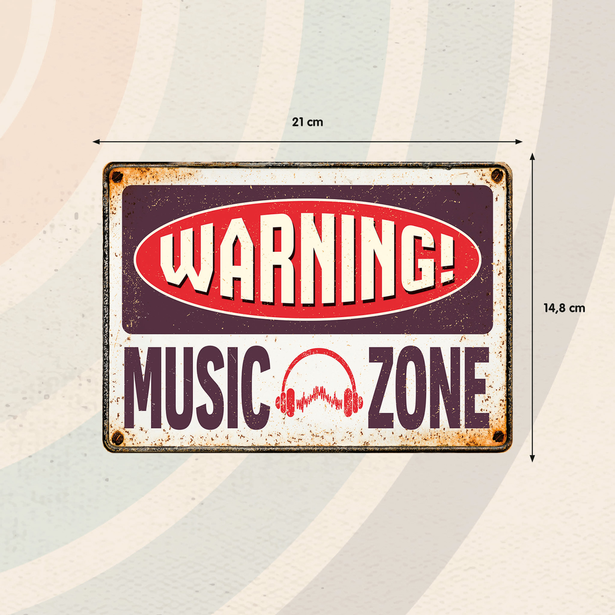 Plenty Gifts Sign Metal Music Zone (h)