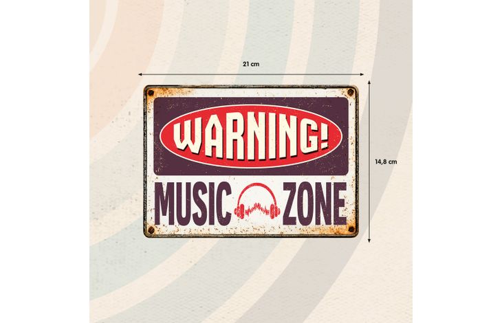 Plenty Gifts Sign Metal Music Zone (h)