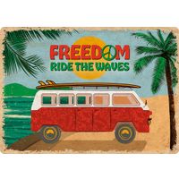Plenty Gifts Sign Metal Freedom Ride The Waves (h)