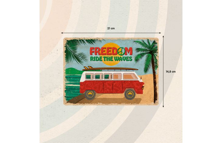 Plenty Gifts Sign Metal Freedom Ride The Waves (h)