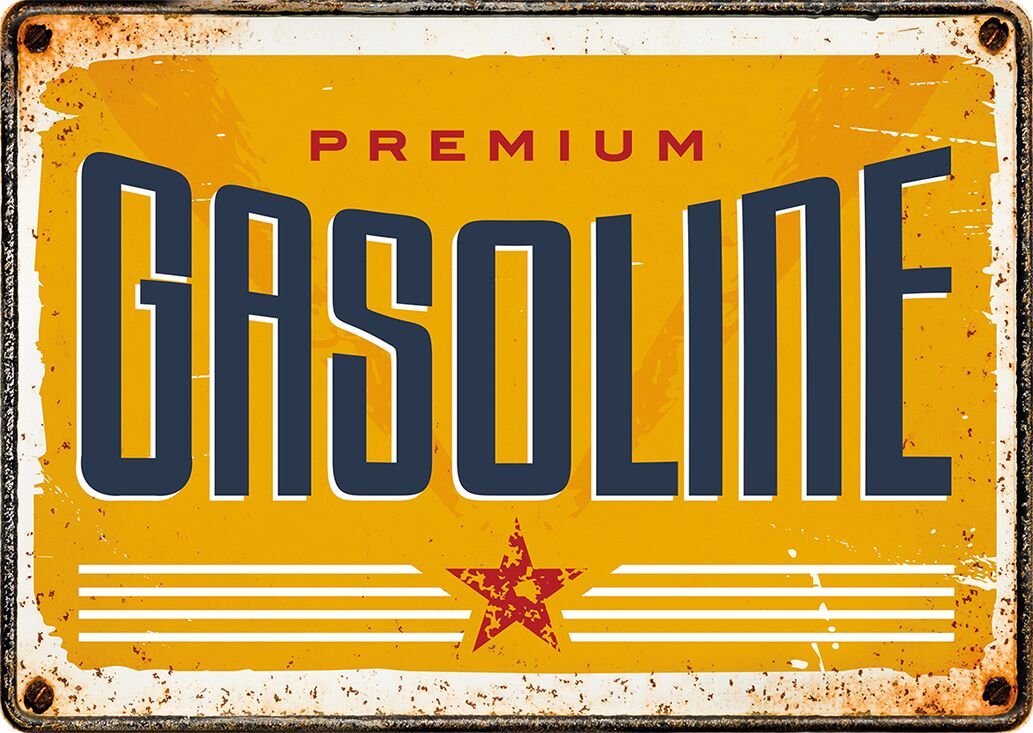 Plenty Gifts Sign Metal Gasoline (h)