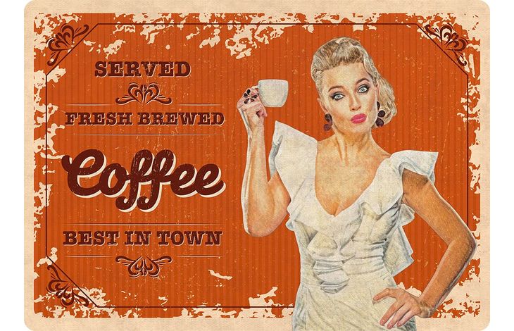 Plenty Gifts Bord blik Coffee (h)