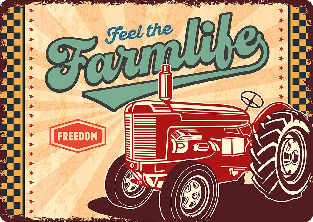 Plenty Gifts Sign Metal Farmlife (h)