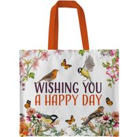 Plenty Gifts Canvas Tote Bag Happy Day Birds