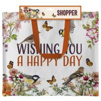 Plenty Gifts Canvas Tote Bag Happy Day Birds