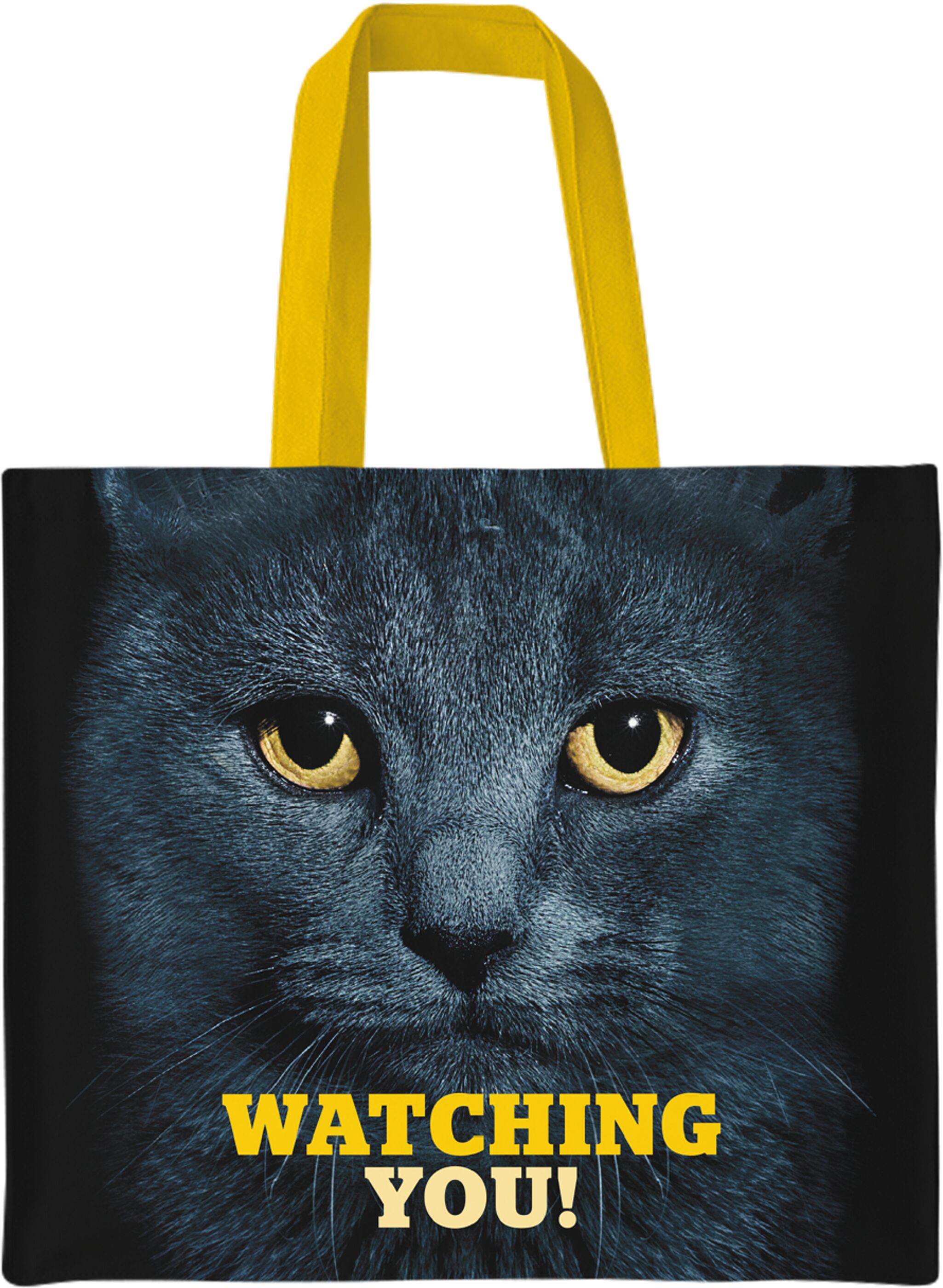 Plenty Gifts Canvas Tote Bag Cats Eyes Black