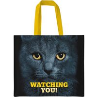Plenty Gifts Canvas Tote Bag Cats Eyes Black
