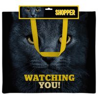 Plenty Gifts Canvas Tote Bag Cats Eyes Black