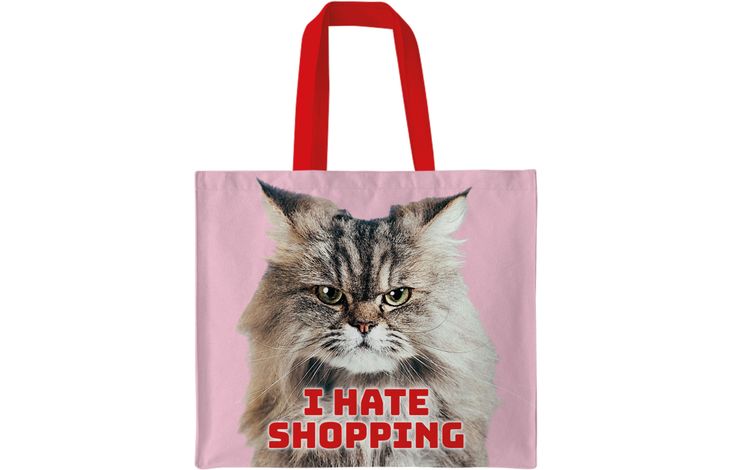 Plenty Gifts Canvas Tote Bag I Hate Shopping