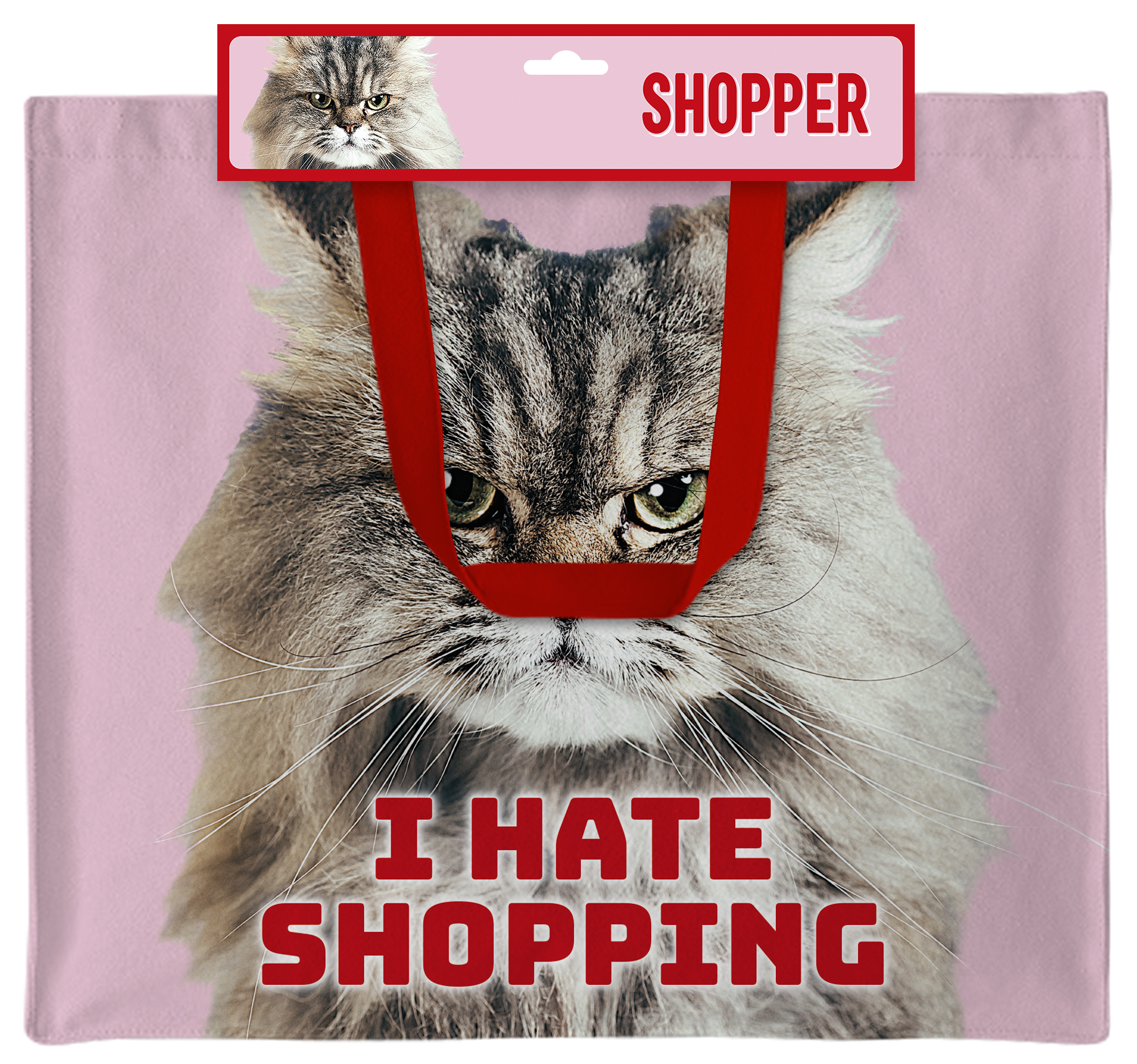 Plenty Gifts Canvas Tote Bag I Hate Shopping