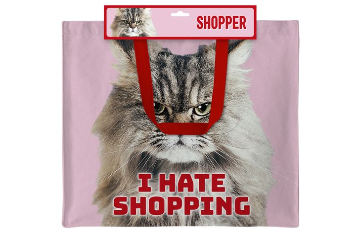 Plenty Gifts Canvas Tote Bag I Hate Shopping
